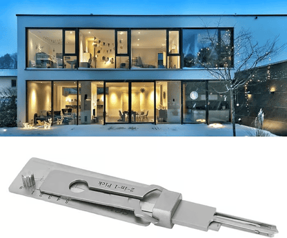 🔥 ⚒️Stainless Steel Master Key Decoder(Only applicable to Flat Key Lock)