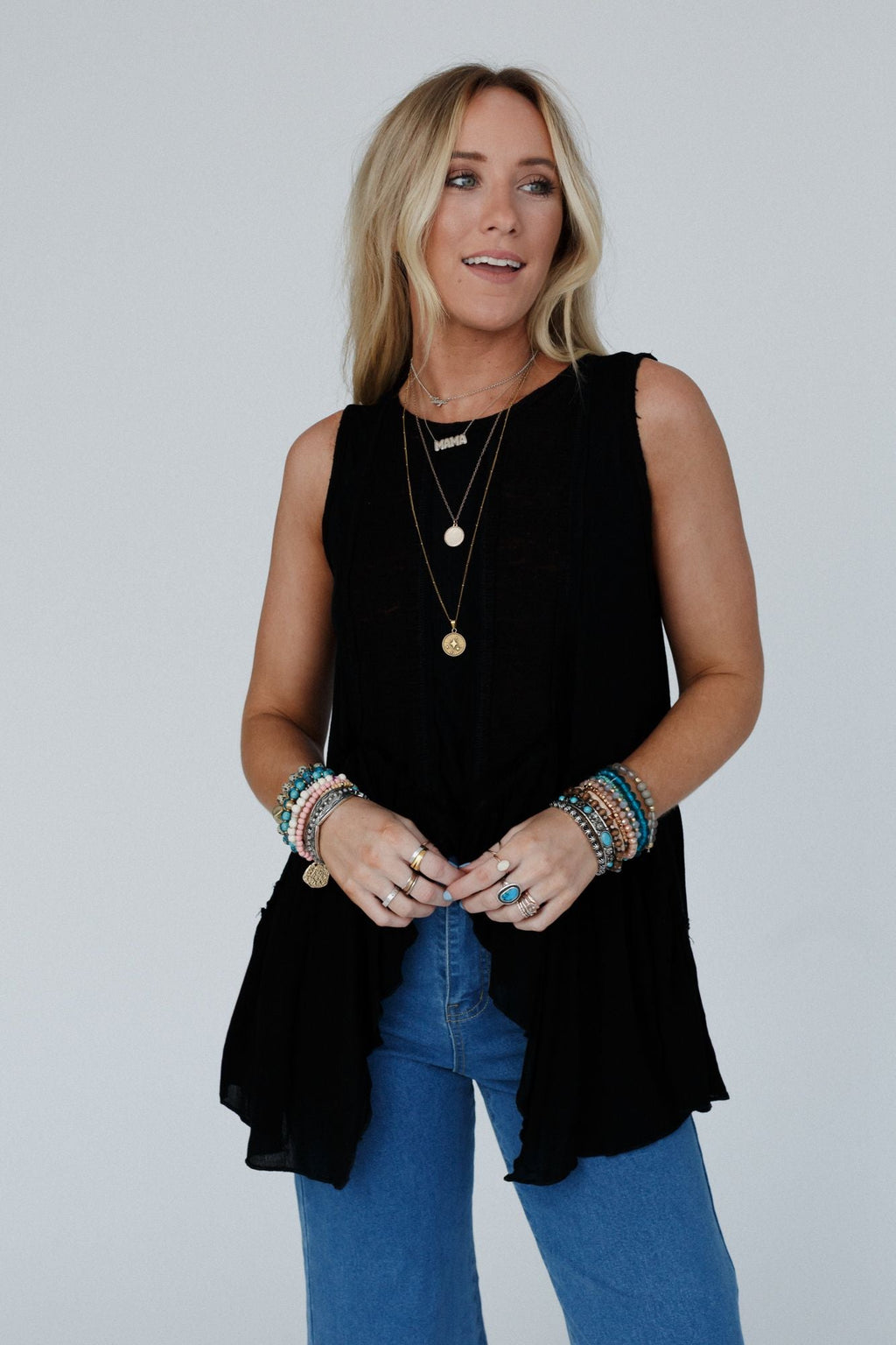 Sicilia Ruffle Top - Black