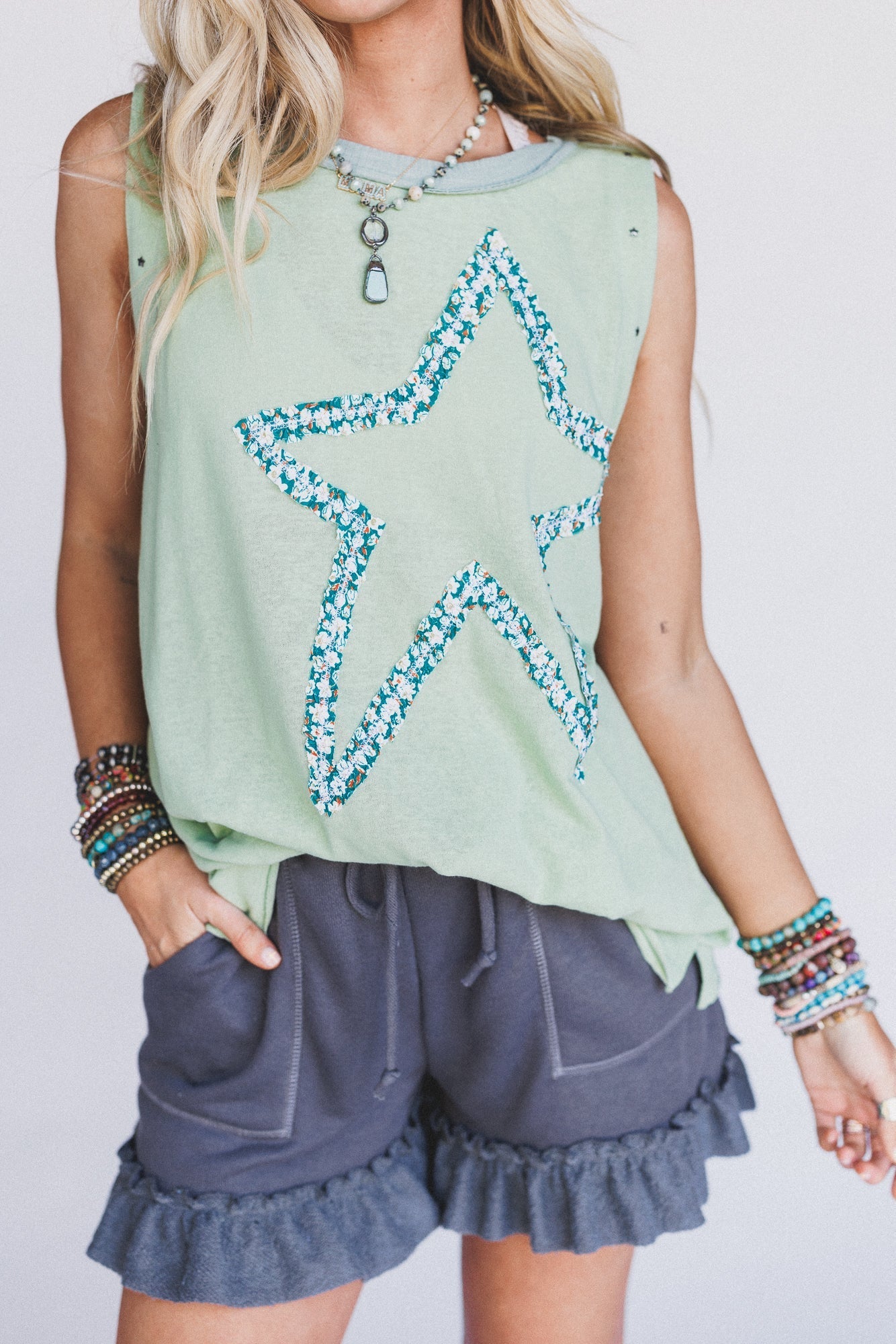 Star Gazer Tunic - Matcha