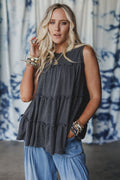 The Nest Dreamy Tiers Top - Black
