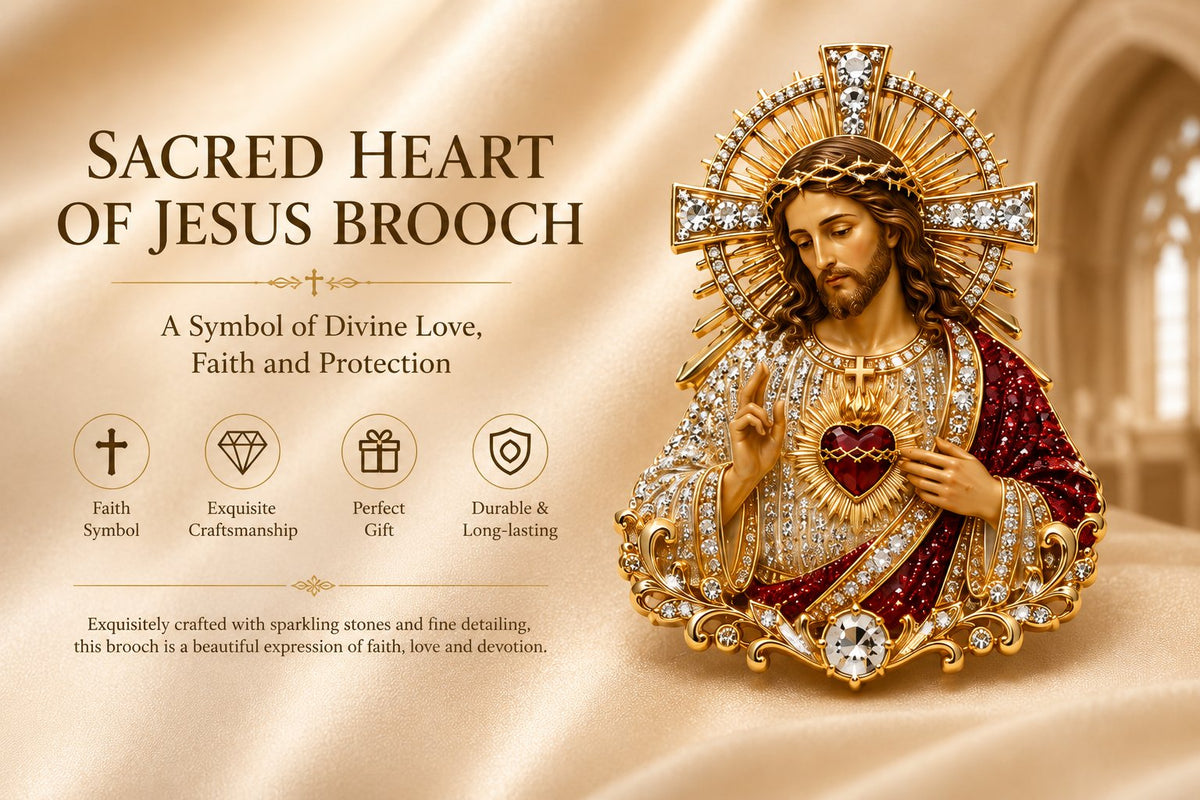 ❤️Father‘s Day 50% OFF - 🙏 Sacred Heart of Jesus Brooch