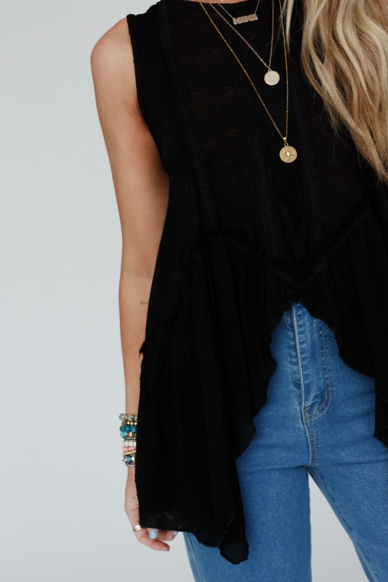 Sicilia Ruffle Top - Black
