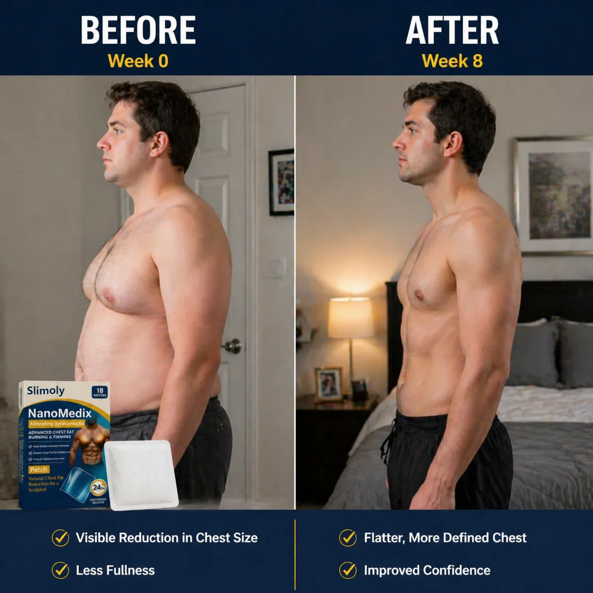 Alcuras® SculptXX Gynecomastia Burn & Firm Chest Patch