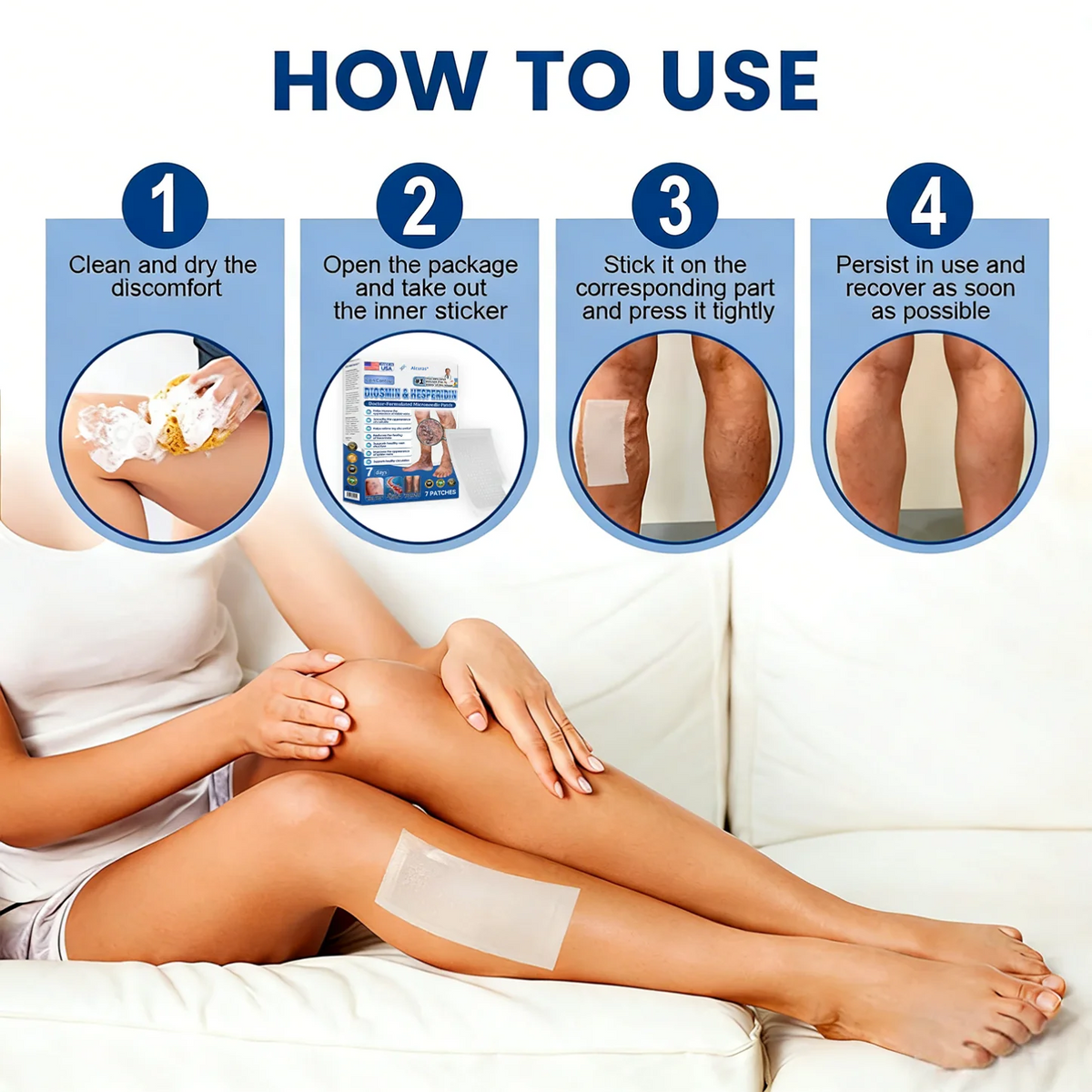 Alcuras® Vein Contour Microneedle Patch – 7-Day Visible Results for Varicose Veins