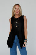 Sicilia Ruffle Top - Black