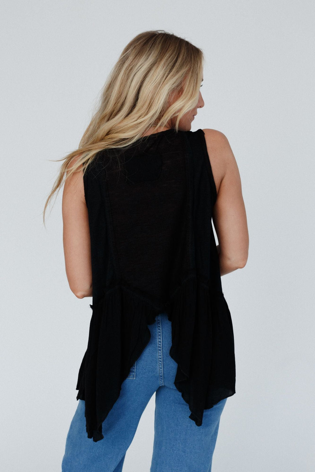 Sicilia Ruffle Top - Black