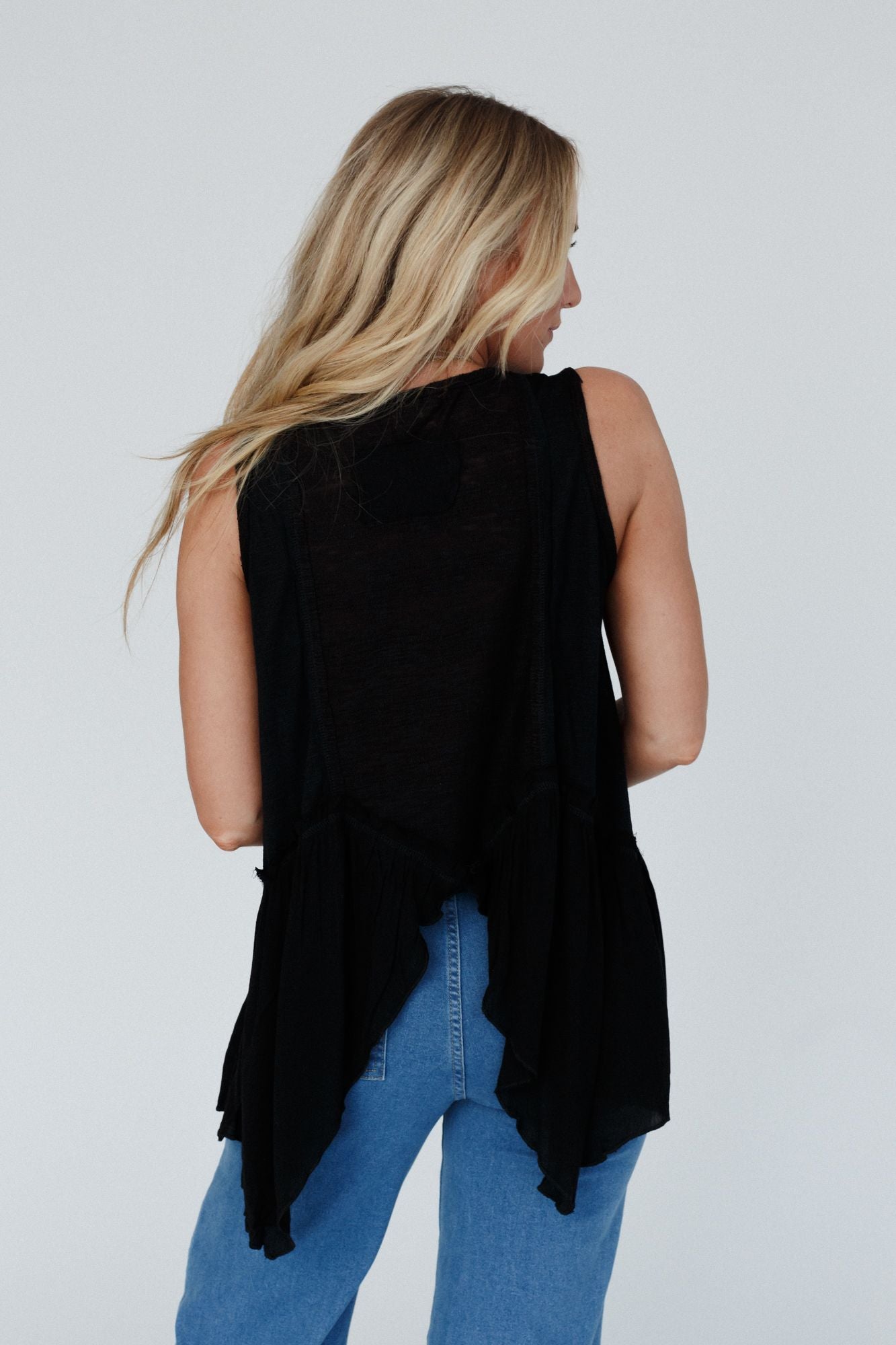 Sicilia Ruffle Top - Black